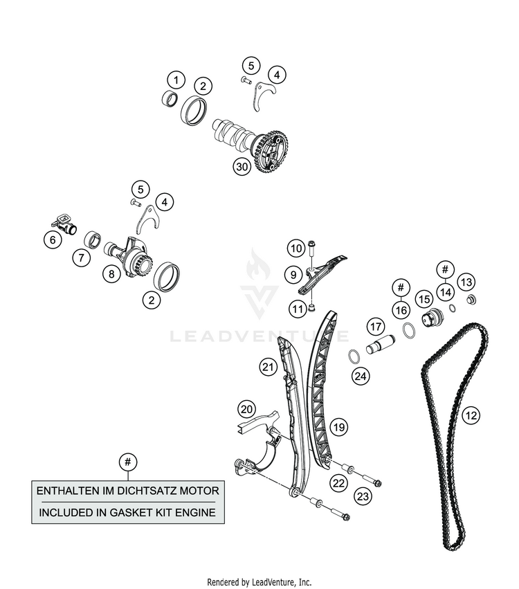 Timing Drive 701 SUPERMOTO ENGINE - 2019 Schematic