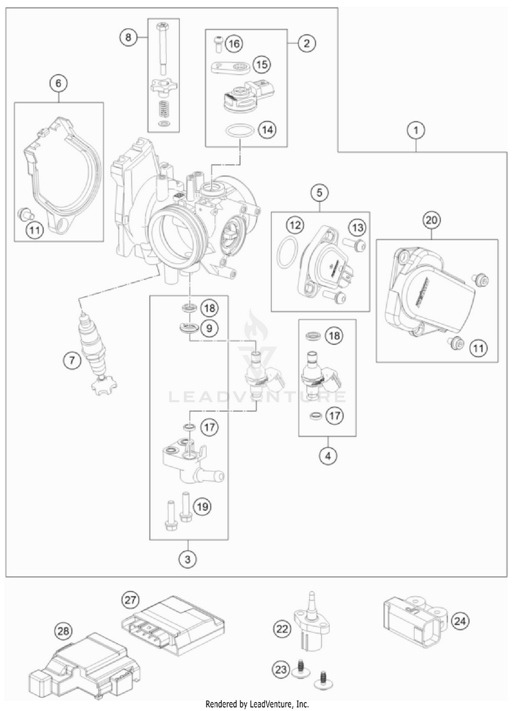 Throttle Body FX 350 ENGINE - 2023 Schematic