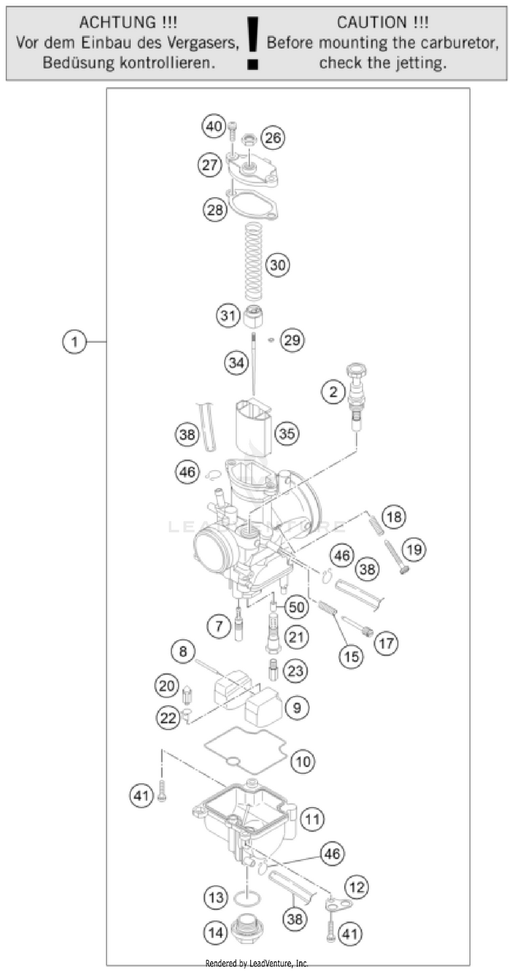 Carburetor TC 85 ENGINE - 2026 Schematic