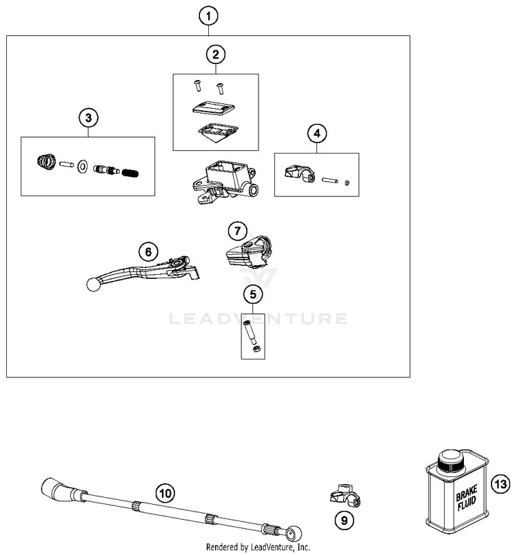 Front Brake Control TE 300i CHASSIS - 2019 Schematic