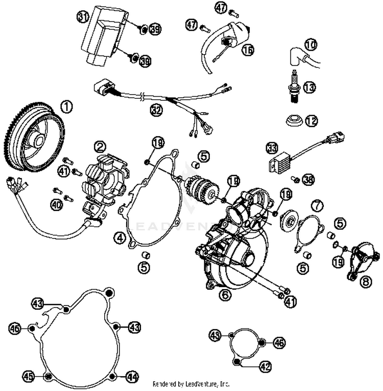 Ignition System TE 250 ENGINE - 2015 Schematic