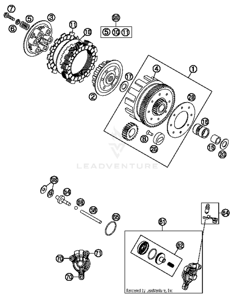 Clutch TC 85 ENGINE - 2014 Schematic