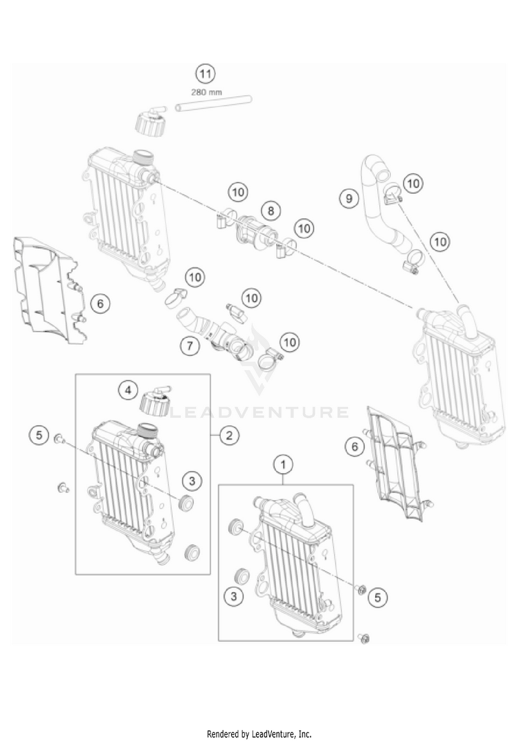 Cooling System TC 65 Engine - 2023 Schematic
