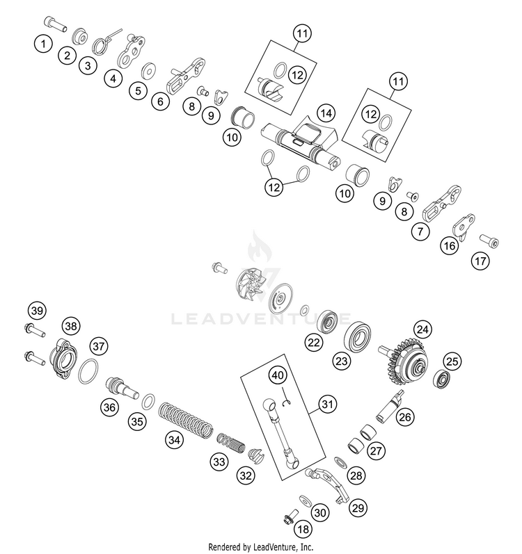 Exhaust Control TC 125 Engine - 2021 Schematic
