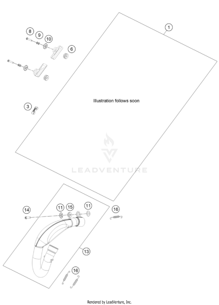 Exhaust System FC 450 ROCKSTAR EDITION US CHASSIS - 2023 Schematic