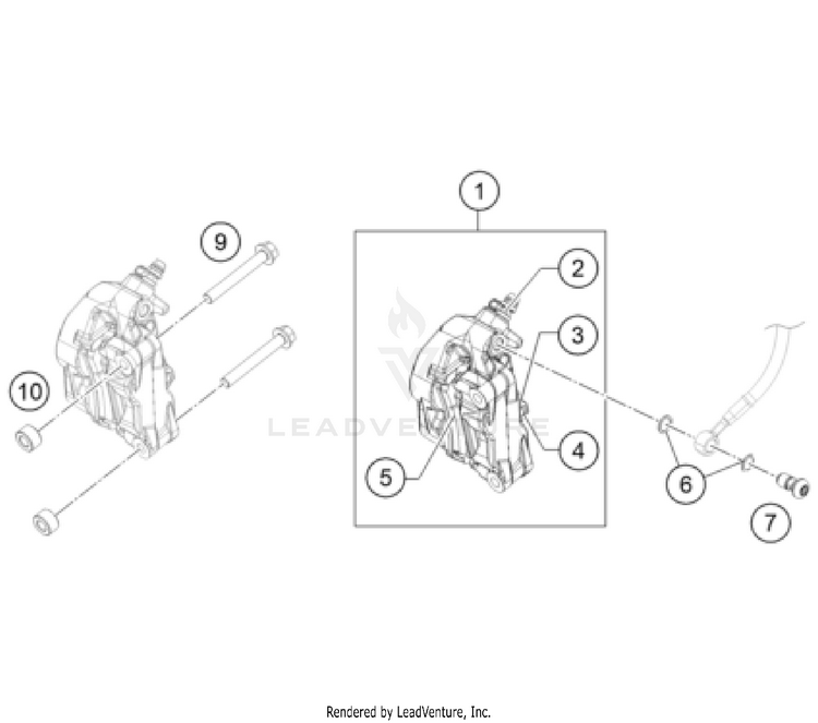 Front Brake Caliper Schematic