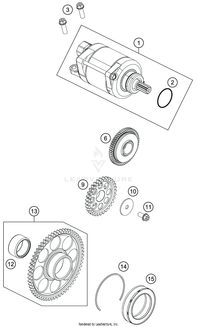 Electric Starter FE 350 ENGINE - 2020 Schematic