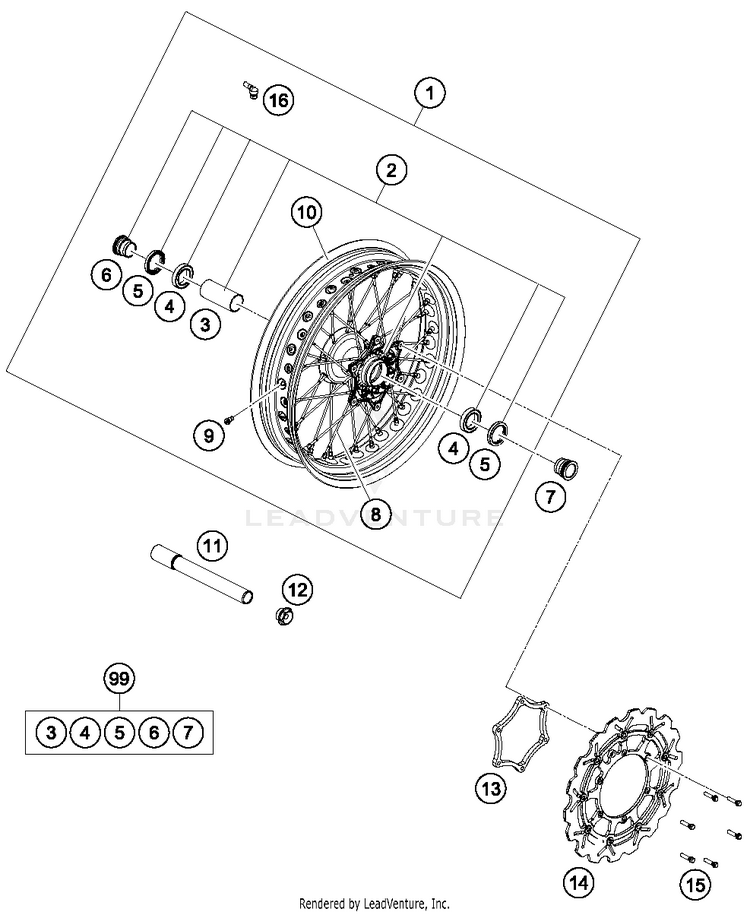 Front Wheel FS 450 CHASSIS - 2018 Schematic