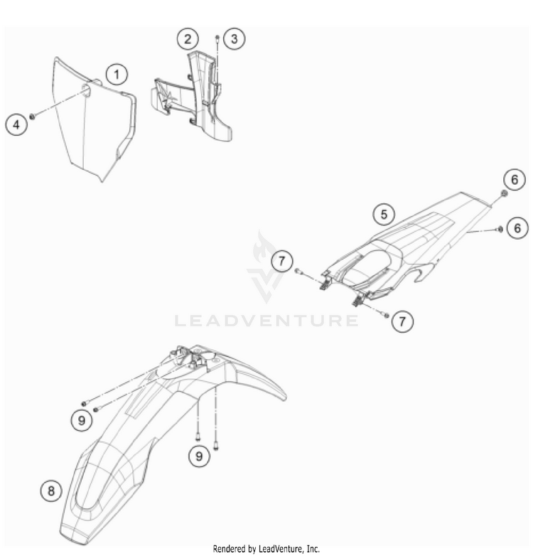 Mask, Fenders FC 250 CHASSIS - 2022 Schematic