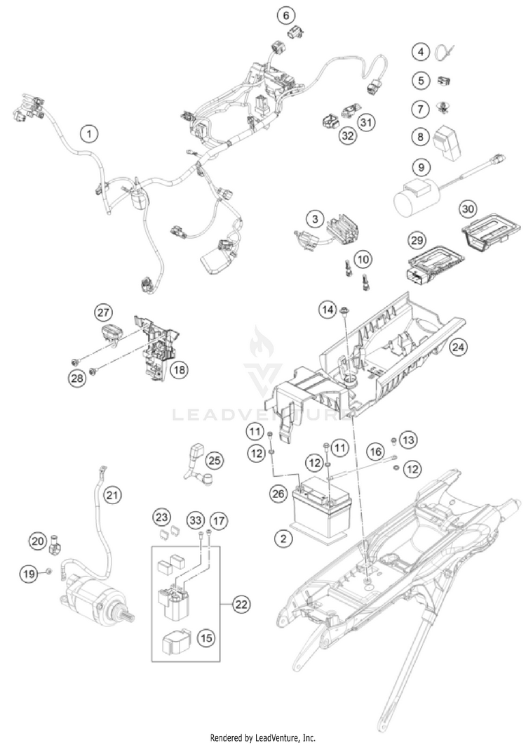 Wiring Harness TX 300 CHASSIS - 2023 Schematic