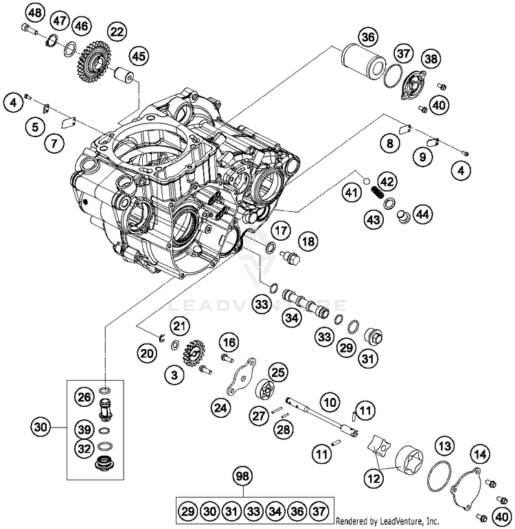 Lubricating System FC 450 ENGINE - 2014 Schematic