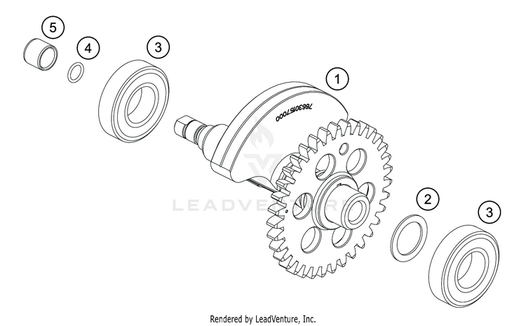 Balancer Shaft 701 SUPERMOTO ENGINE - 2020 Schematic
