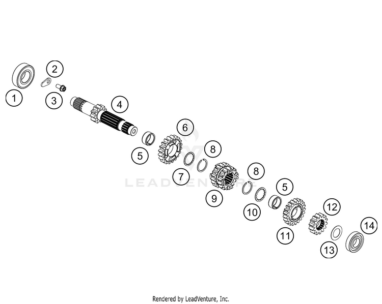 Transmission I - Main Shaft Schematic