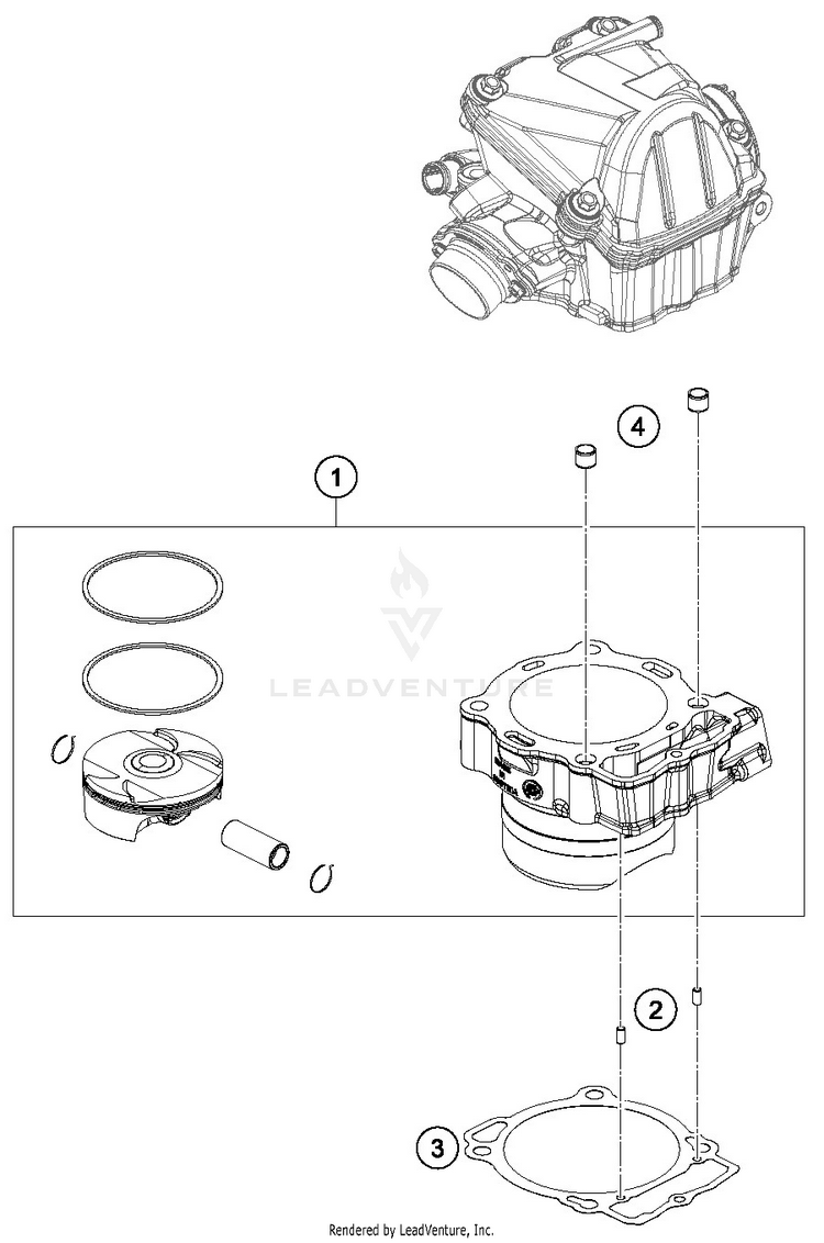Cylinder FE 450 ENGINE - 2019 Schematic