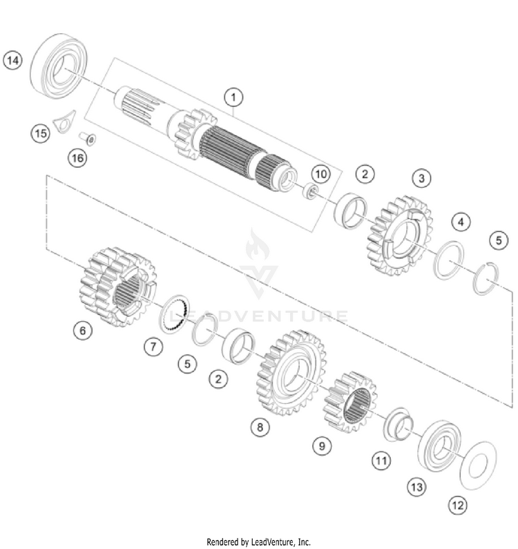 Transmission I - Main Shaft FX 350 ENGINE - 2024 Schematic