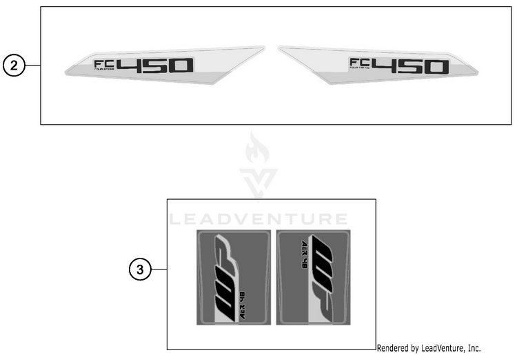 Decal FC 450 CHASSIS - 2018 Schematic