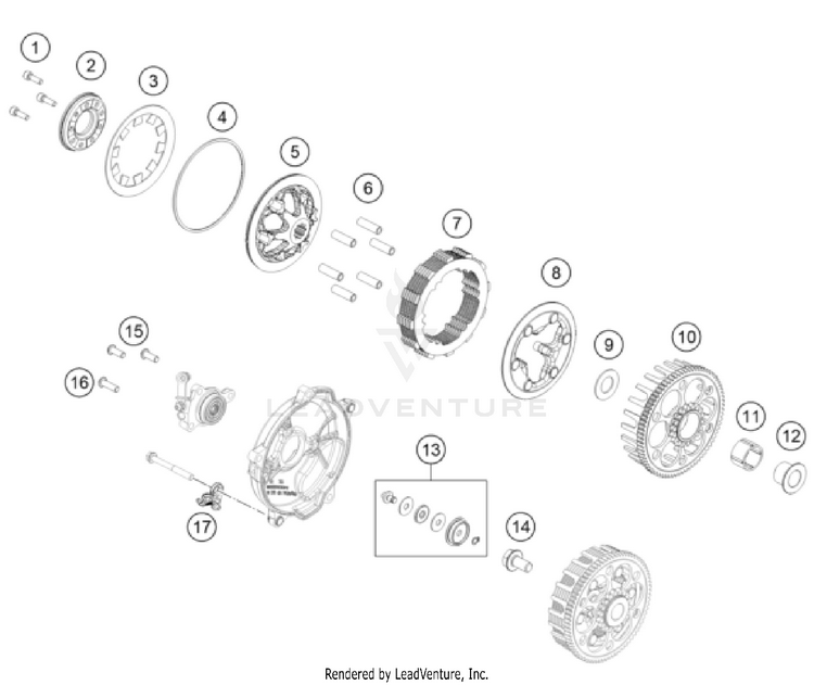 Clutch TC 65 ENGINE - 2024 Schematic