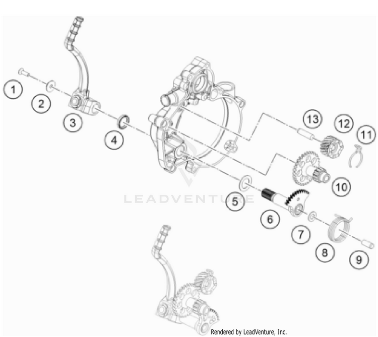 Kick Starter TC 50 ENGINE - 2023 Schematic