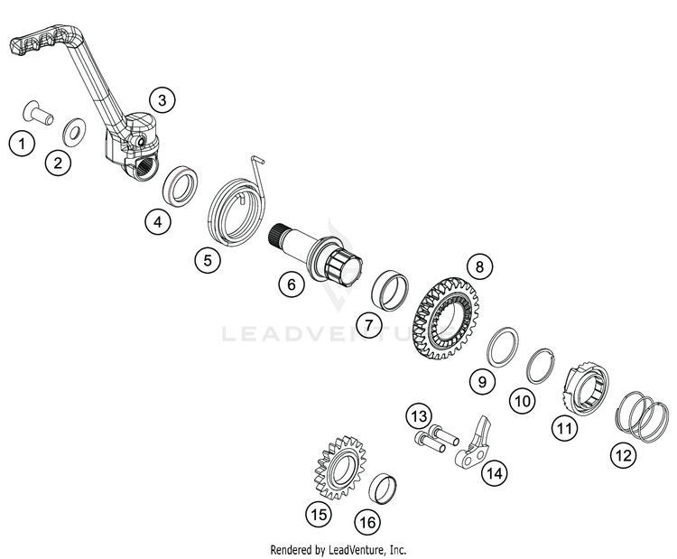 Kick Starter TC 85 17 14 ENGINE - 2020 Schematic