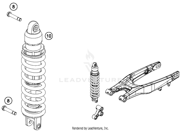 Shock Absorber TC 125 CHASSIS - 2015 Schematic