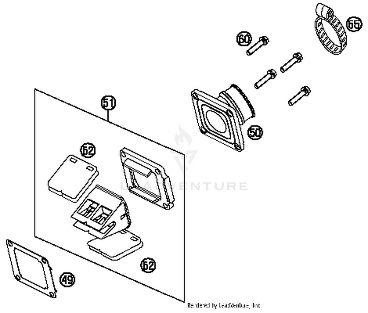 Reed Valve Housing TC 85 ENGINE - 2017 Schematic