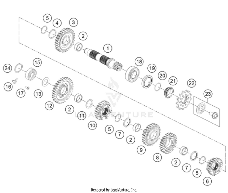 Transmission Ii - Countershaft FX 350 ENGINE - 2025 Schematic
