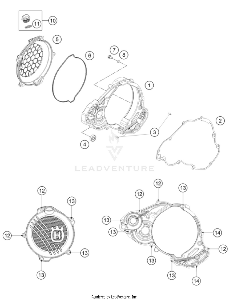 Clutch Cover TX 300i ENGINE - 2025 Schematic