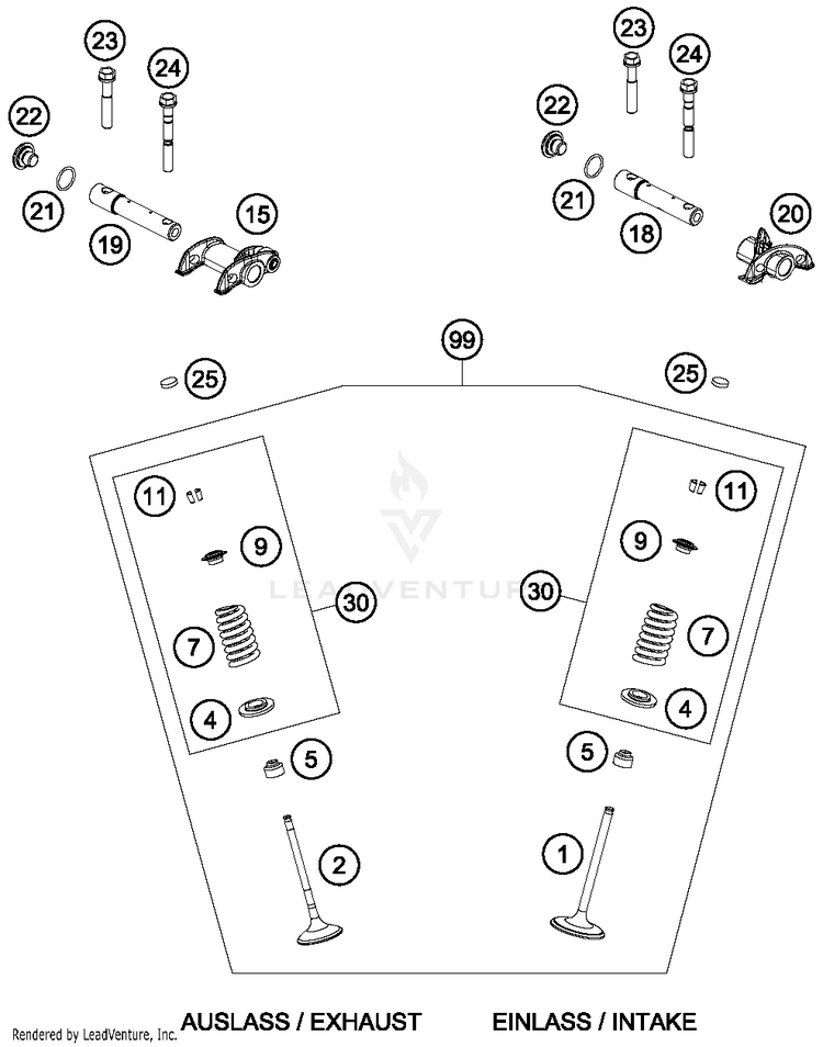 Valve Drive FC 450 ENGINE - 2016 Schematic