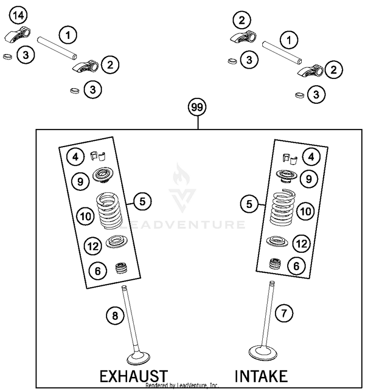Valve Drive FE 250 ENGINE - 2015 Schematic
