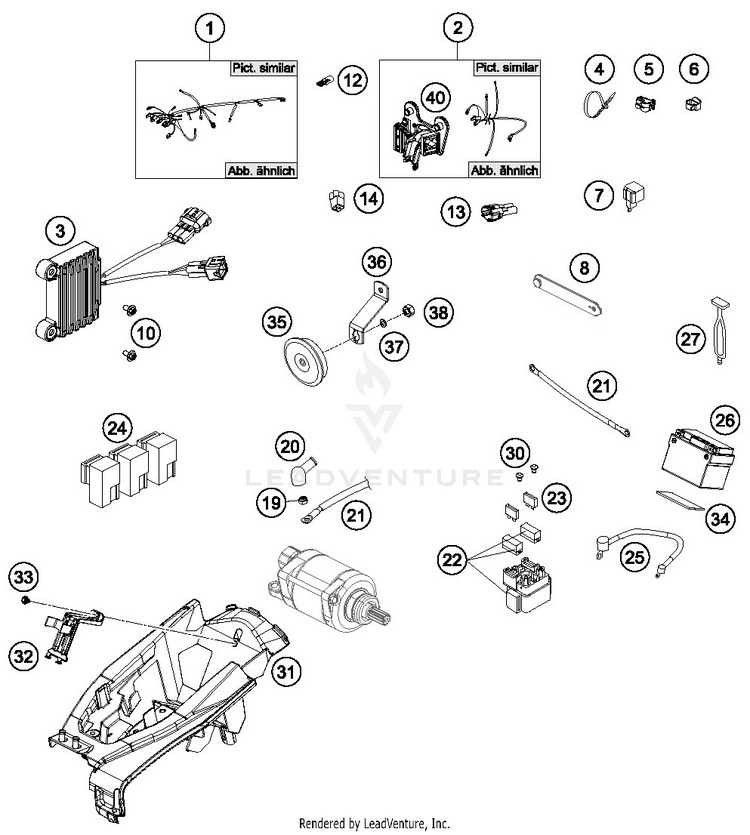 Wiring Harness FE 250 CHASSIS - 2018 Schematic