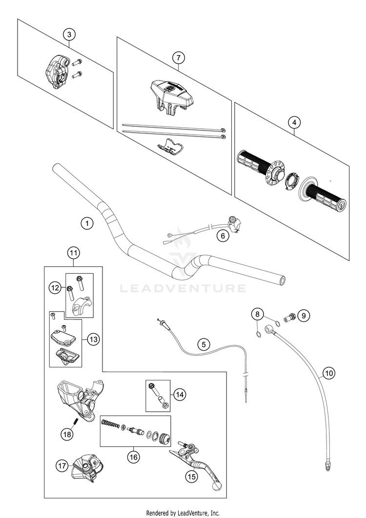 Handlebar, Controls TC 65 CHASSIS - 2021 Schematic