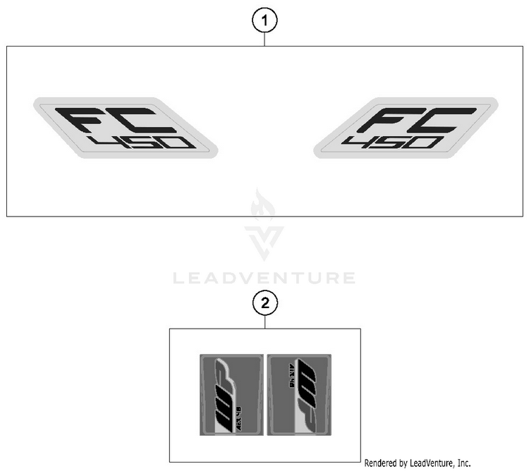 Decal FC 450 CHASSIS - 2019 Schematic