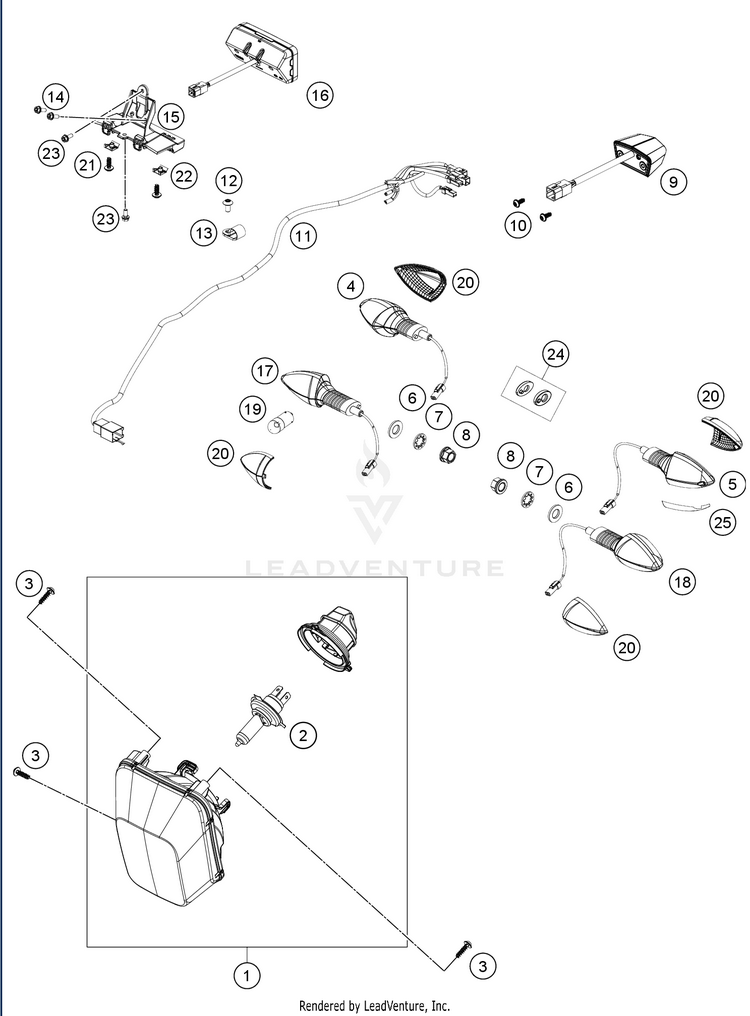 Lighting System 701 ENDURO CHASSIS - 2021 Schematic