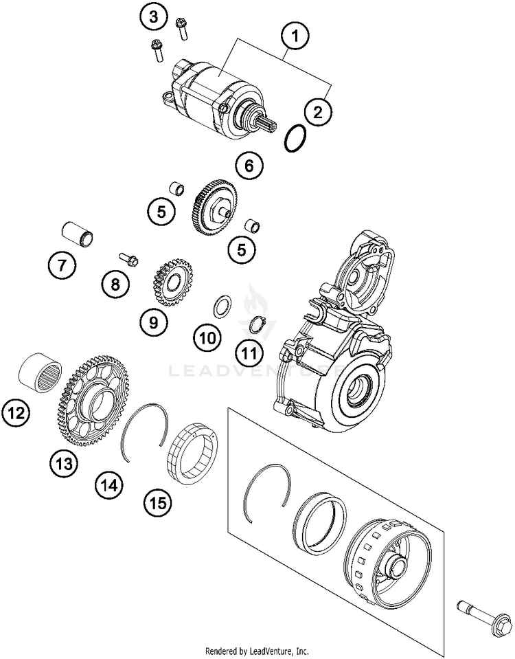 Electric Starter FC 350 ENGINE - 2014 Schematic