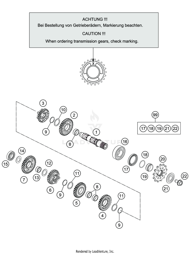 Transmission Ii - Countershaft TC 125 ENGINE - 2020 Schematic