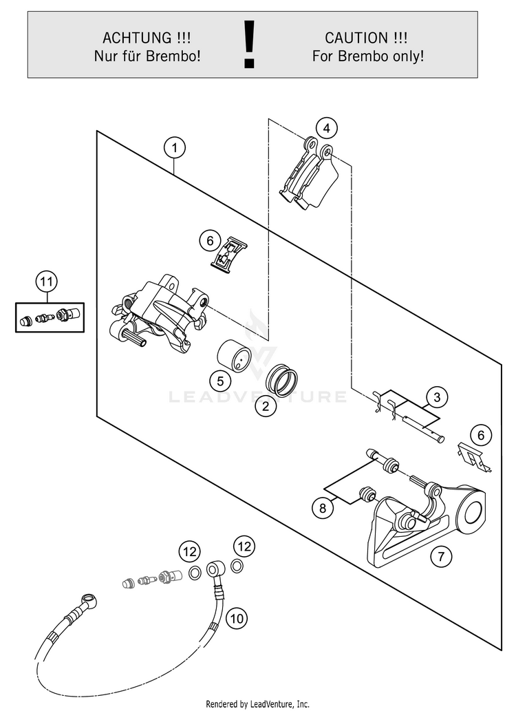 Rear Brake Caliper FC 450 CHASSIS - 2021 Schematic