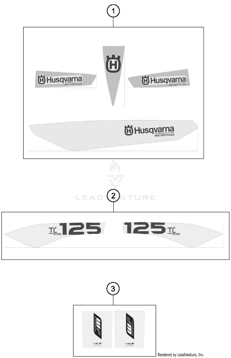 Decal TC 125 CHASSIS - 2015 Schematic