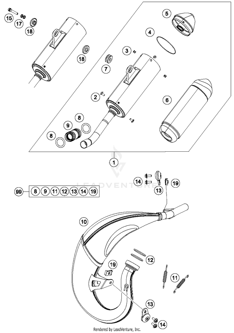Exhaust System TC 85 17 14 CHASSIS - 2018 Schematic
