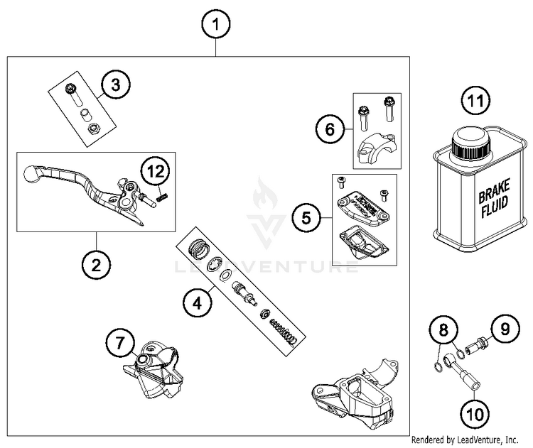 Hand Brake Cylinder TC 65 CHASSIS - 2018 Schematic
