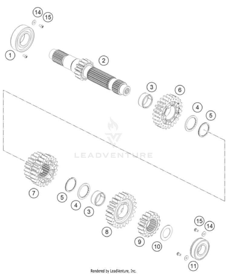Transmission I - Main Shaft 701 FE/FS US ENGINE - 2024 Schematic