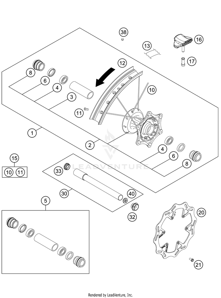 Front Wheel TC 125 CHASSIS - 2021 Schematic