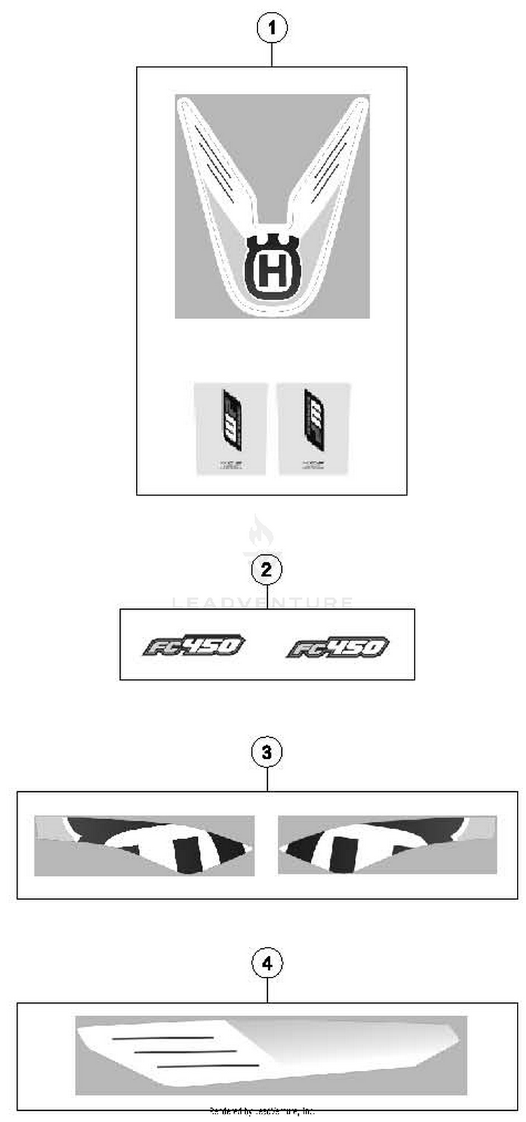 Decal FC 450 CHASSIS - 2014 Schematic