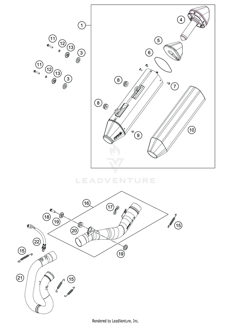 Exhaust System FE 350s CHASSIS - 2020 Schematic