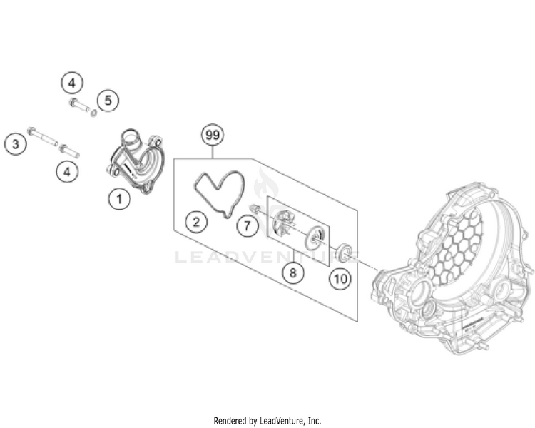 Water Pump FC 350 ENGINE - 2024 Schematic