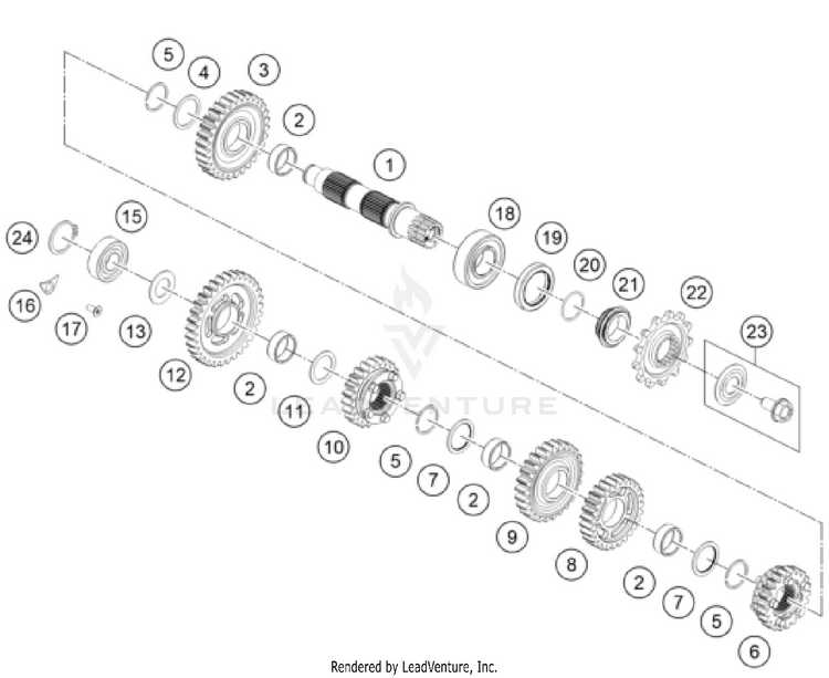 Transmission Ii - Countershaft FE 450 US ENGINE - 2025 Schematic