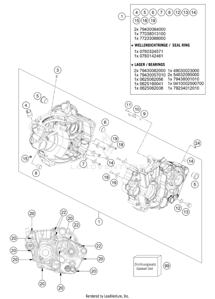 Engine Case FC 450 Rockstar Ed. ENGINE - 2024 Schematic