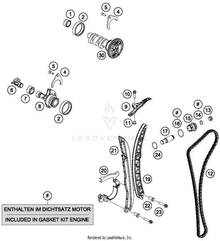 Timing Drive 701 SUPERMOTO ENGINE - 2018 Schematic