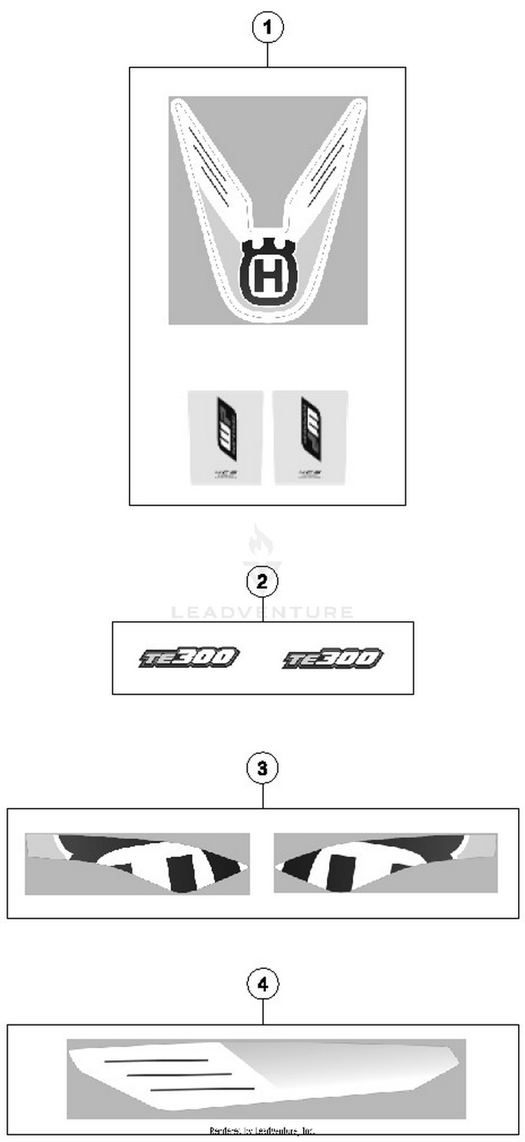 Decal TE 300 CHASSIS - 2014 Schematic