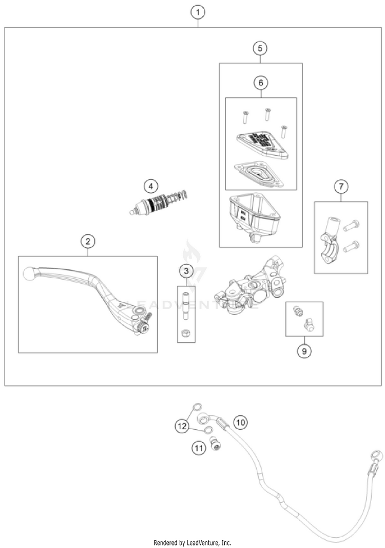 Front Brake Control SVARTPILEN 801 CHASSIS - 2024 Schematic