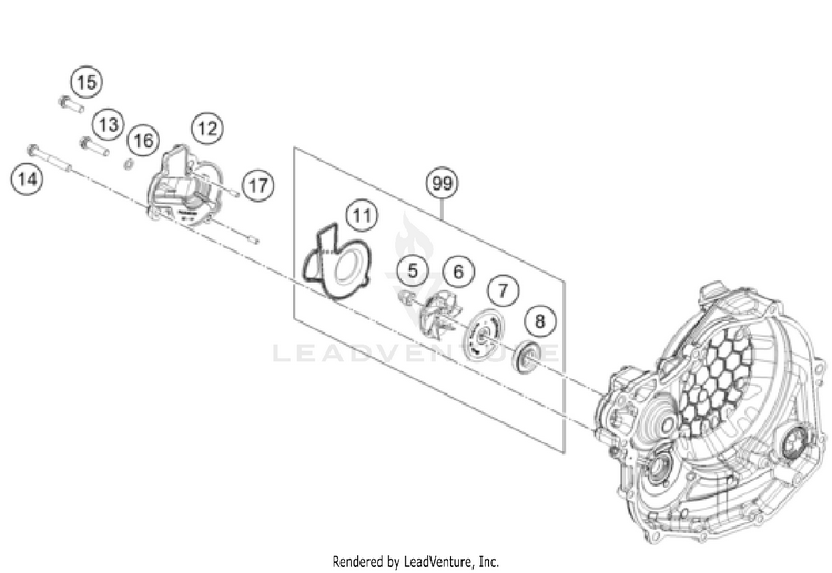 Water Pump FS 450 ENGINE - 2024 Schematic